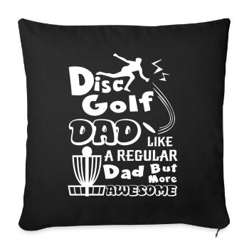 Discgolf Super Discgolf Dad - Sofakissenbezug 45 x 45 cm - Schwarz - Vorne