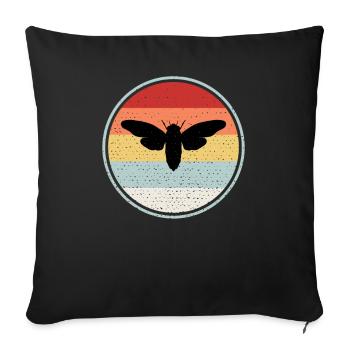 Cigale - Housse de coussin décorative 45 x 45 cm - noir - Devant