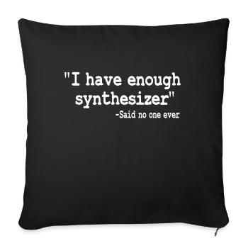 Synthesizer Synth Analog Raw Drôle - Housse de coussin décorative 45 x 45 cm - noir - Devant