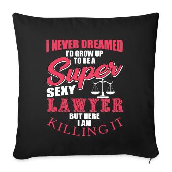 Avocat - Housse de coussin décorative 45 x 45 cm - noir - Devant