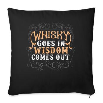 Whisky Whisky Scotch Single Malt Bourbon Gift - Housse de coussin décorative 45 x 45 cm - noir - Devant