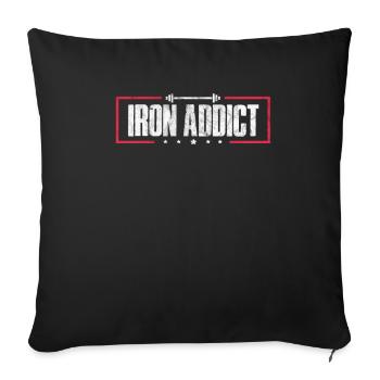 Fitness - Housse de coussin décorative 45 x 45 cm - noir - Devant