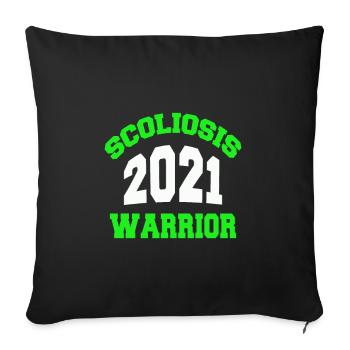 Scoliosis Fighter 2021 - Sofa pillowcase 17,3'' x 17,3'' (45 x 45 cm) - black - Front