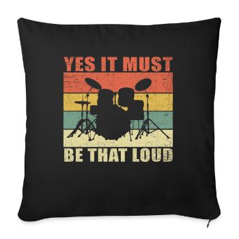 Batteur batteur batteur cadeau batteur - Housse de coussin décorative 45 x 45 cm - noir - Devant