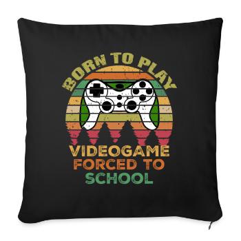 Chemise de joueur pour l'amour de jeu vidéo de garçons adolescents - Housse de coussin décorative 45 x 45 cm - noir - Devant