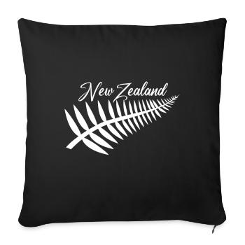 Cadeau drôle de Nouvelle-Zélande pour les Néo-Zélandais - Housse de coussin décorative 45 x 45 cm - noir - Devant