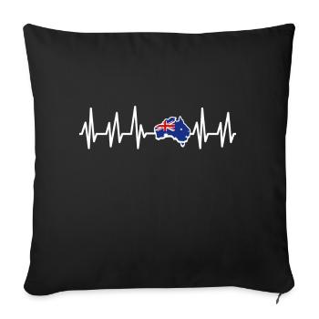 Australia - Sofa pillowcase 17,3'' x 17,3'' (45 x 45 cm) - black - Front
