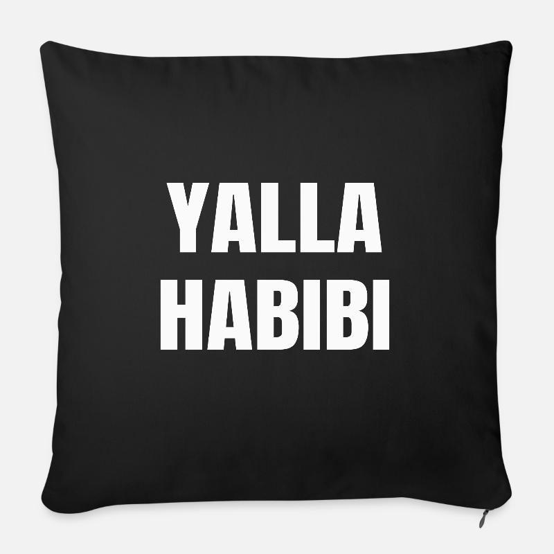 Yalla Habibi - Sofakissenbezug 45 x 45 cm - Schwarz