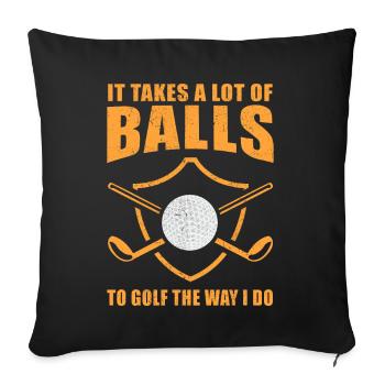 Golf Golfer Gift Funny Golfer Golfing - Sofa pillowcase 17,3'' x 17,3'' (45 x 45 cm) - black - Front