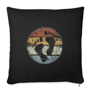 Pieds nus pieds vintage - Housse de coussin décorative 45 x 45 cm - noir - Devant