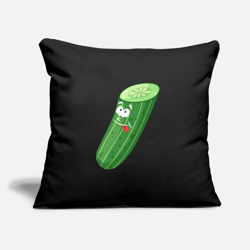 Concombre drôle Housse de coussin décorative 45 x 45 cm