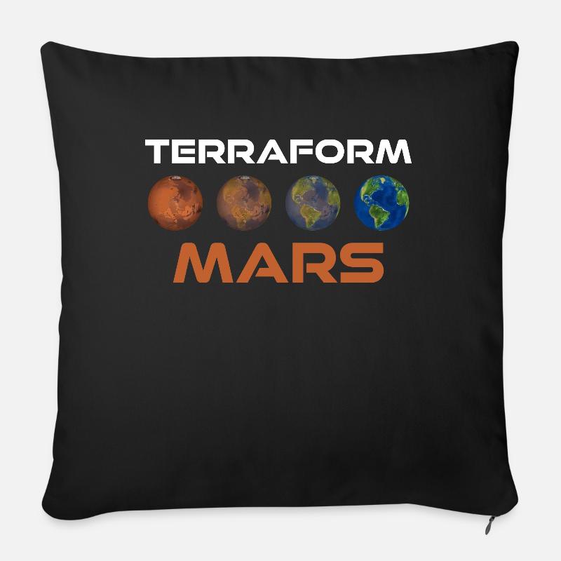 Terraform Mars - Sofakissenbezug 45 x 45 cm - Schwarz