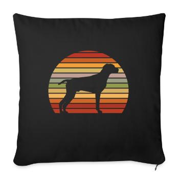 Cadeau de pointeur graphique allemand à poil court - Housse de coussin décorative 45 x 45 cm - noir - Devant