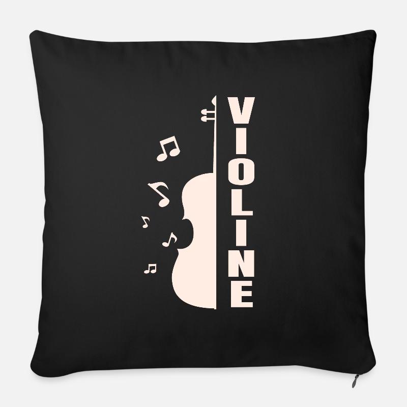 Violine - Sofakissenbezug 45 x 45 cm - Schwarz