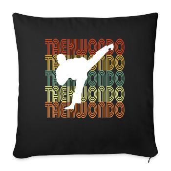 TAEKWONDO - Housse de coussin décorative 45 x 45 cm - noir - Devant