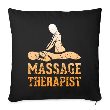 Massage therapist massage therapy - Sofa pillowcase 17,3'' x 17,3'' (45 x 45 cm) - black - Front