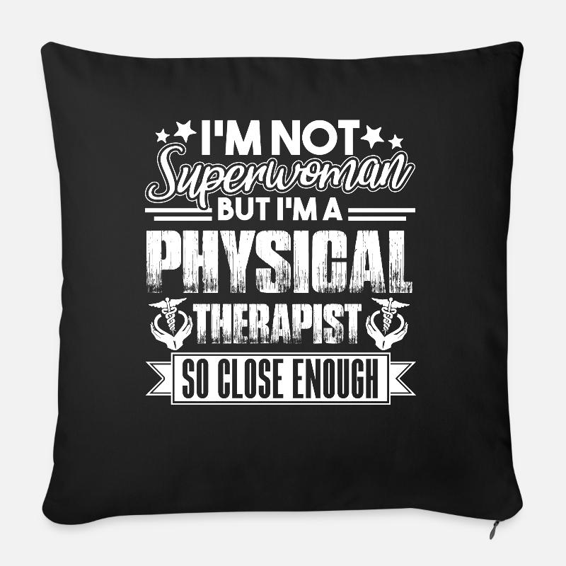 Physiotherapeut Lustiger Physiotherapeut - Sofakissenbezug 45 x 45 cm - Schwarz