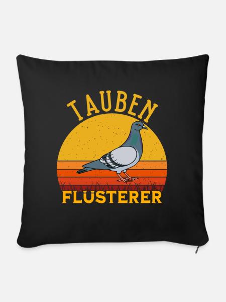 Tauben Flüsterer - Sofakissenbezug 45 x 45 cm - Schwarz