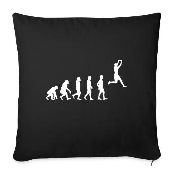 Evolution Ultimate Frisbee - Housse de coussin décorative 45 x 45 cm - noir - Devant