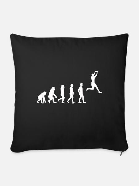 Evolution Ultimate Frisbee - Sofakissenbezug 45 x 45 cm - Schwarz