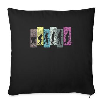 Field Hockey Evolution - Sofa pillowcase 17,3'' x 17,3'' (45 x 45 cm) - black - Front