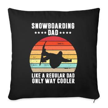 Snowboarding Dad Freestyle Snowboarder Winter Snow - Sofakissenbezug 45 x 45 cm - Schwarz - Vorne