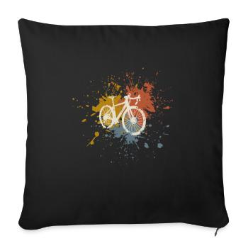 Vintage racing bike - Sofa pillowcase 17,3'' x 17,3'' (45 x 45 cm) - black - Front