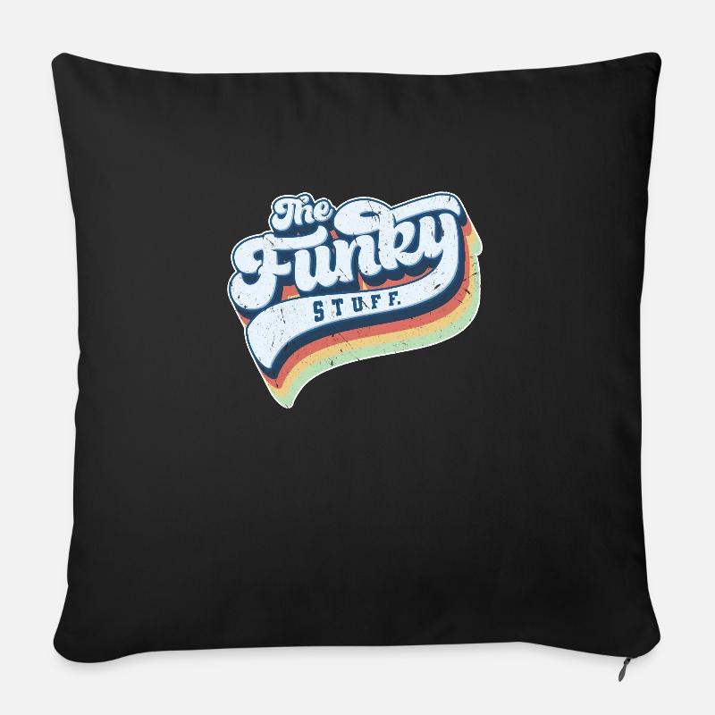 Funky retro schrift funky stuff geschenk funk - Sofakissenbezug 45 x 45 cm - Schwarz