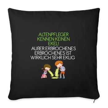 Altenpfleger Pfleger - Sofakissenbezug 45 x 45 cm - Schwarz - Vorne