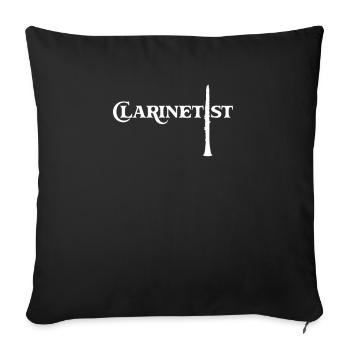 Clarinetist Clarinet Instrument Player - Sofa pillowcase 17,3'' x 17,3'' (45 x 45 cm) - black - Front
