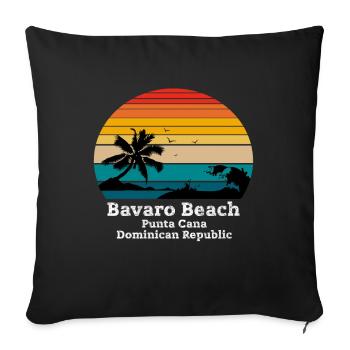 Bavaro Beach Punta Cana - Dominican Republic - Sofa pillowcase 17,3'' x 17,3'' (45 x 45 cm) - black - Front
