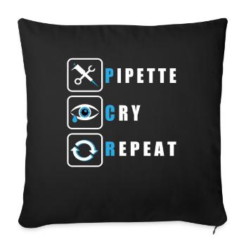 laboratoire - Housse de coussin décorative 45 x 45 cm - noir - Devant
