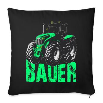 Bauer - Sofakissenbezug 45 x 45 cm - Schwarz - Vorne