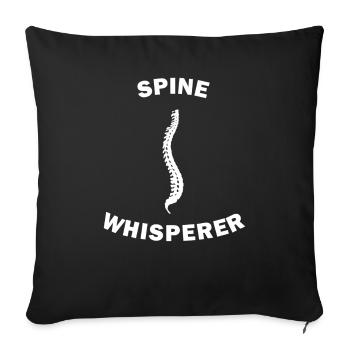 Devenir chiropraticien Cadeaux de chiropraticien - Housse de coussin décorative 45 x 45 cm - noir - Devant