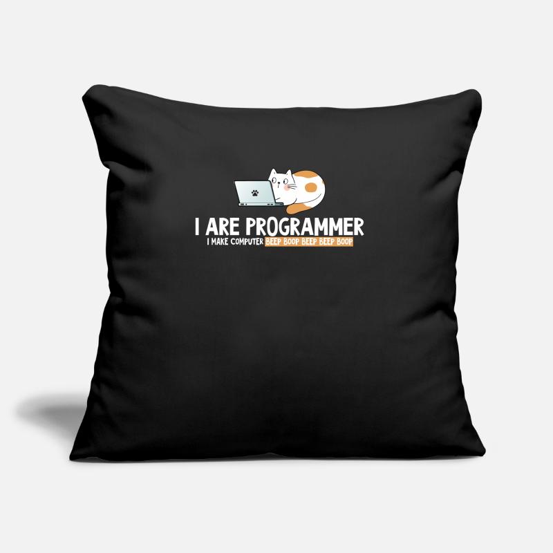 Je programme un programmeur de chat Housse de coussin décorative 45 x 45 cm