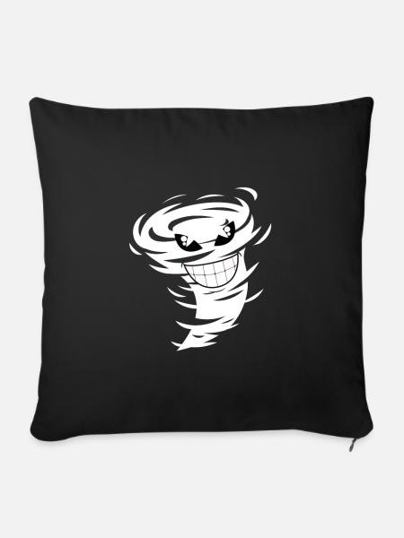 Cooler Tornado - Sofakissenbezug 45 x 45 cm - Schwarz