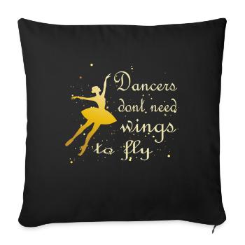 ballet - Housse de coussin décorative 45 x 45 cm - noir - Devant