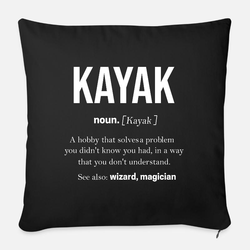 Kajak - Sofakissenbezug 45 x 45 cm - Schwarz