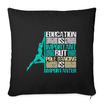 Pole Dance Pole Fitness Dance - Sofa pillowcase 17,3'' x 17,3'' (45 x 45 cm) - black - Front