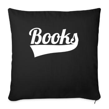 Read book literature gift - Sofa pillowcase 17,3'' x 17,3'' (45 x 45 cm) - black - Front