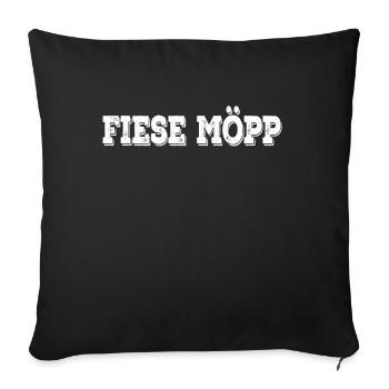 Fiese Möpp Fieser Hund Kölsch Kölner Karneval Köln - Sofakissenbezug 45 x 45 cm - Schwarz - Vorne