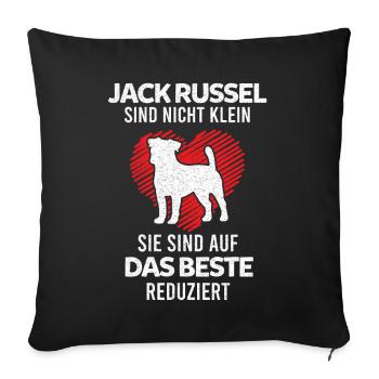 Jack Russell Terrier Hund Hundeliebhaber Lustige S - Sofakissenbezug 45 x 45 cm - Schwarz - Vorne