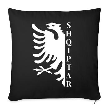 Albanie disant drôle cadeau albanais - Housse de coussin décorative 45 x 45 cm - noir - Devant
