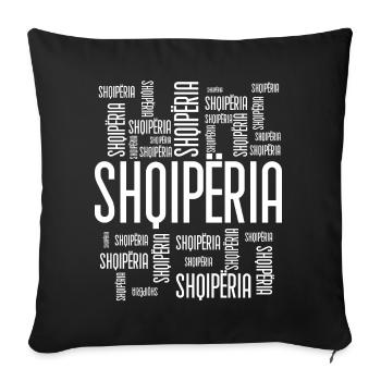 Albanie disant drôle cadeau albanais - Housse de coussin décorative 45 x 45 cm - noir - Devant