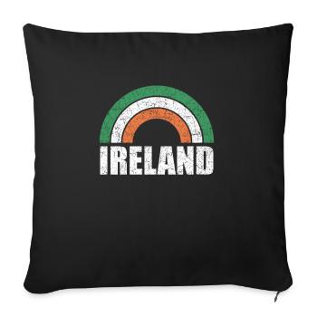 Ireland Flag Sunshine Lover Irish Gift - Sofa pillowcase 17,3'' x 17,3'' (45 x 45 cm) - black - Front