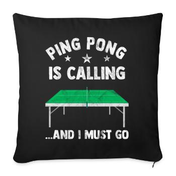 Ping-pong - Sofa pillowcase 17,3'' x 17,3'' (45 x 45 cm) - black - Front