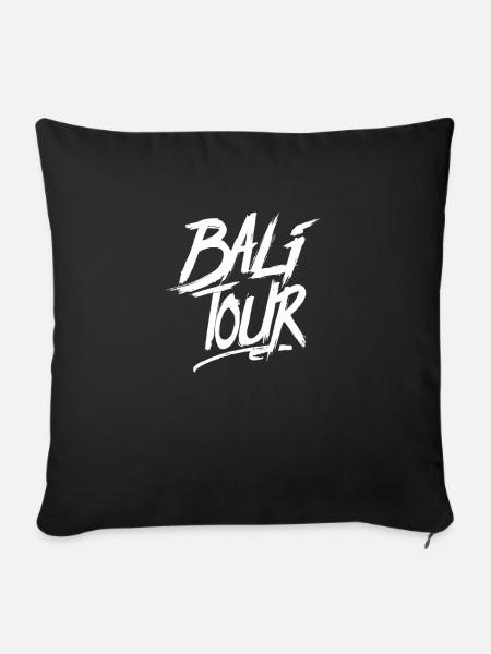 Bali Tour Palme Indonesien Insel Reisen - Sofakissenbezug 45 x 45 cm - Schwarz