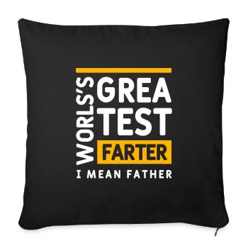 Mens Worlds Greatest Farter Ich meine Vater Cool Cut - Sofakissenbezug 45 x 45 cm - Schwarz - Vorne