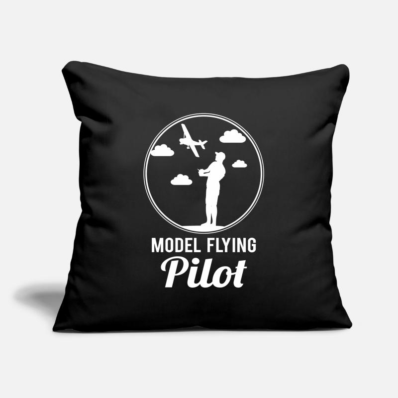 Modellflug Pilot Modellbauer Flugzeug Geschenk Sofakissenbezug 45 x 45 cm