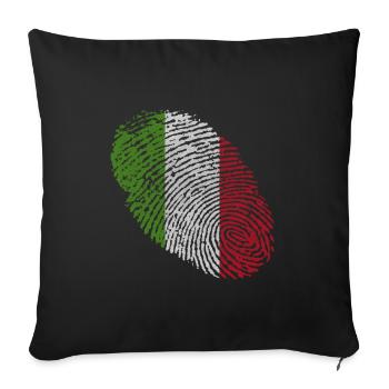 Italy fingerprint - Sofa pillowcase 17,3'' x 17,3'' (45 x 45 cm) - black - Front